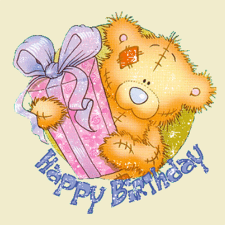 Happy Birthday eCard for a Girl - Teddy Bear